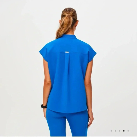 Figs Rafaela Scrub Top Royal Blue Size XXL NWT - Picture 6 of 9